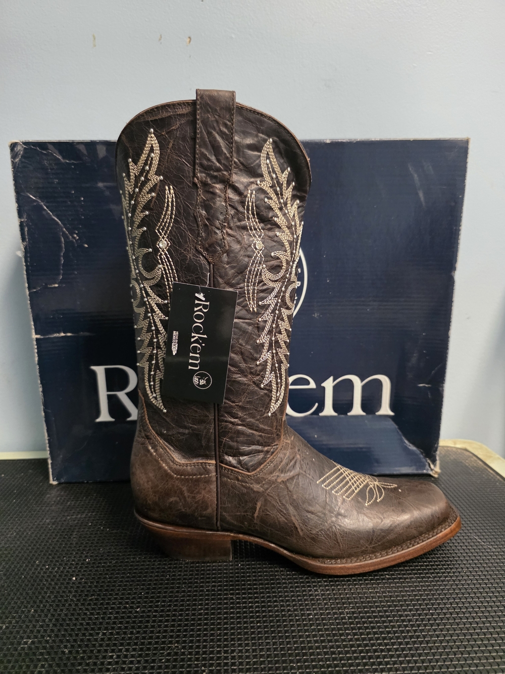 Rockin' Western Women's Brown Embroidered Heeled Boot